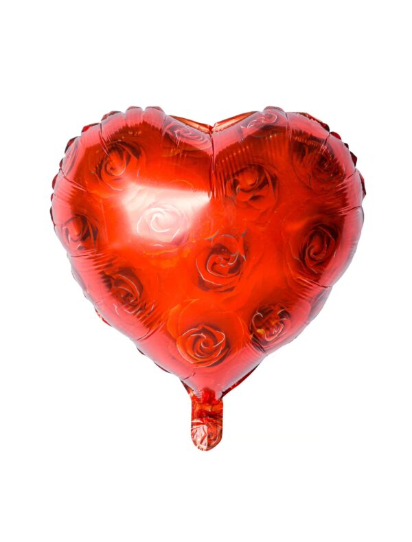 Folienballon Herz Rosen S Farbe: rot