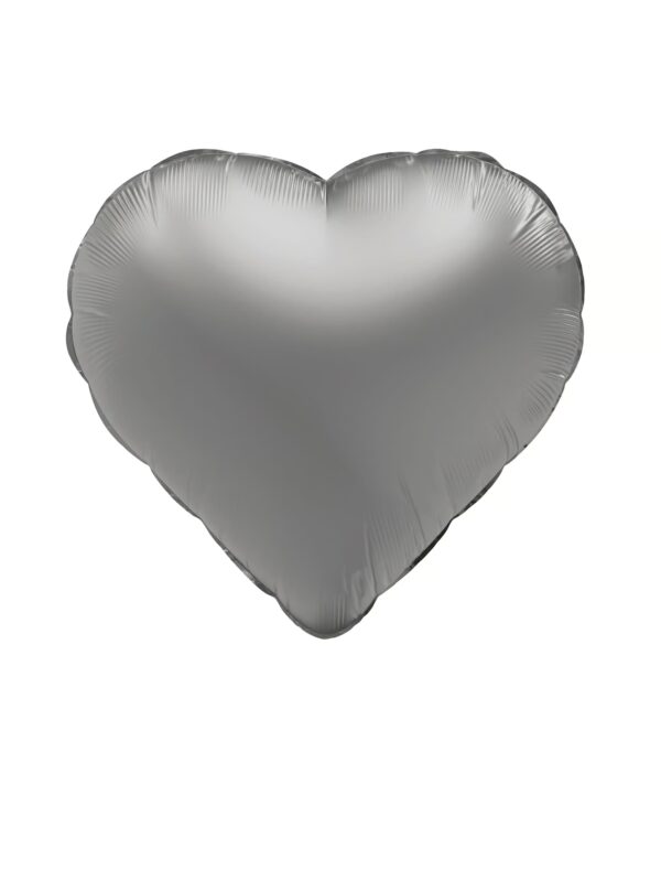 Folienballon Herz S matt silber