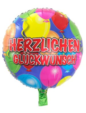 Folienballon Herzlichen Glückwunsch 43cm bunt S Farbe: bunt