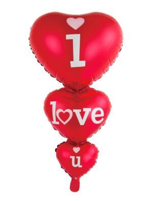 Folienballon I Love You Herzen L Farbe: rot