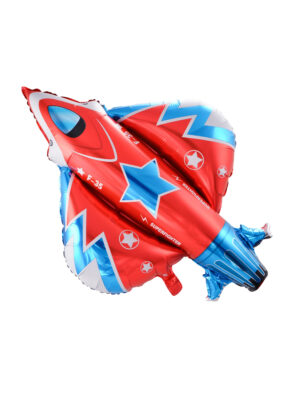 Folienballon Kampfjet L Farbe: rot/blau
