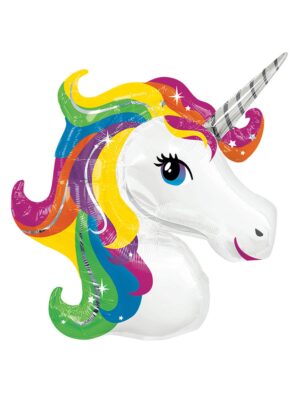 Folienballon Regenbogen Einhorn L Farbe: bunt
