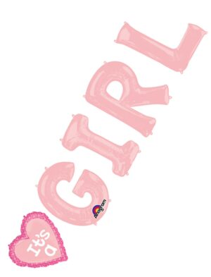 Folienballon-Set Girl 5-tlg. Farbe: rosa