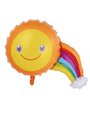 Folienballon Sonne und Regenbogen L Farbe: gelb/bunt