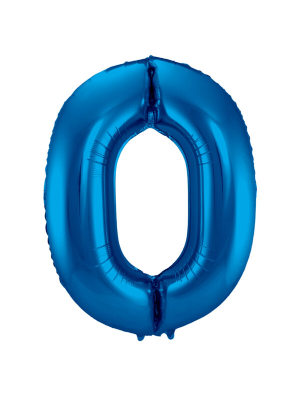Folienballon Zahl 0 L blau