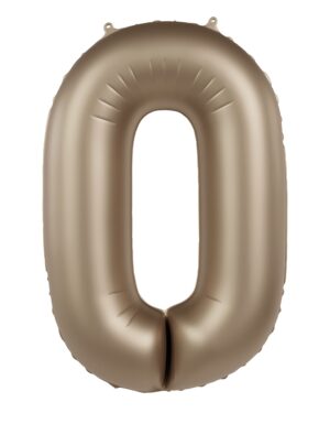 Folienballon Zahl 0 L matt gold