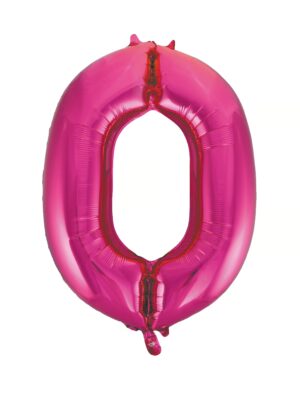 Folienballon Zahl 0 L pink