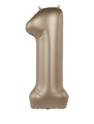 Folienballon Zahl 1 L matt gold