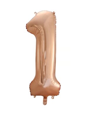 Folienballon Zahl 1 L rosegold