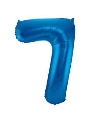Folienballon Zahl 7 L blau