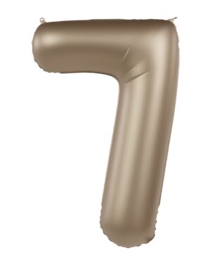 Folienballon Zahl 7 L matt gold