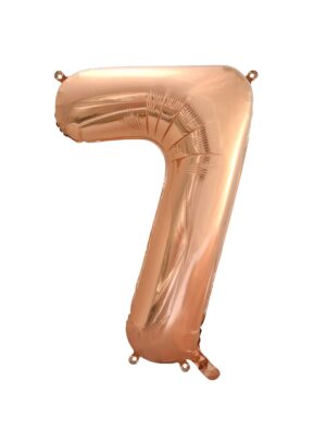 Folienballon Zahl 7 L rosegold