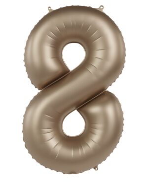 Folienballon Zahl 8 L matt gold