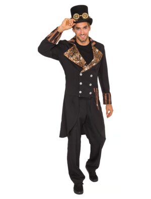 Frack Steampunk Herren schwarz L
