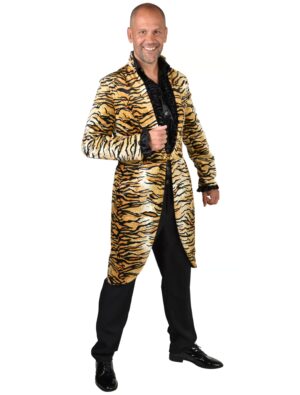 Frack Tigermuster Herren braun 3XL