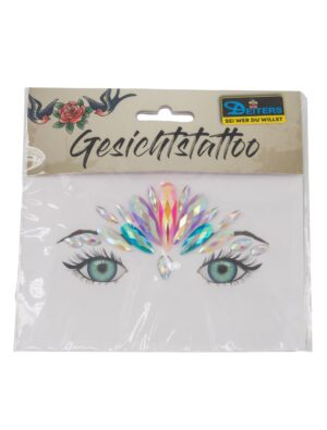 Gesichtsstrasssteine Fancy Bunt bunt Schminke für Karneval & Fasching Farbe: bunt