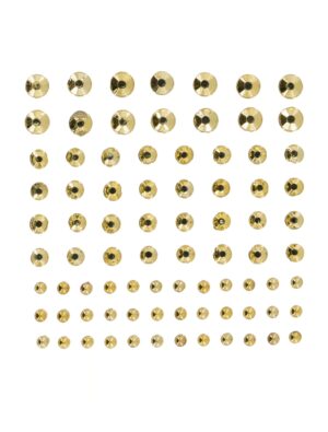 Gesichtsstrasssteine Punkte gold Schminke für Karneval & Fasching