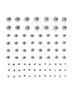 Gesichtsstrasssteine Punkte silber Schminke für Karneval & Fasching