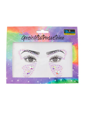 Gesichtsstrasssteine Schmetterling hellblau Schminke für Karneval & Fasching