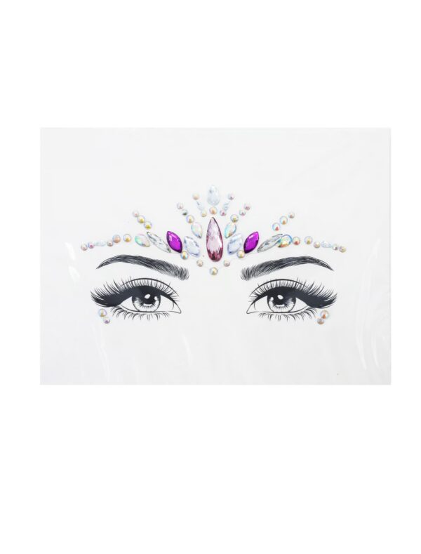 Gesichtsstrasssteine pink Schminke für Karneval & Fasching