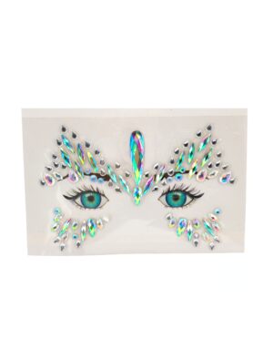 Gesichtsstrasssteine silber fancy Schminke für Karneval & Fasching