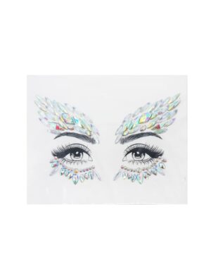 Gesichtsstrasssteine violett Schminke für Karneval & Fasching