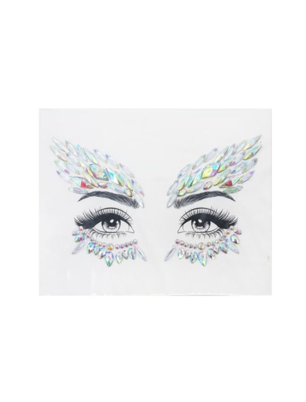 Gesichtsstrasssteine violett Schminke für Karneval & Fasching