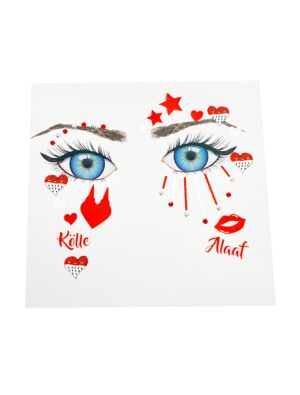 Gesichtstattoo Köln Farbe: rot/weiß