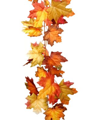 Girlande Ahorn 120 cm orange/braun