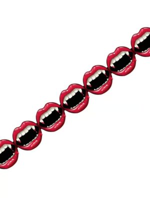 Girlande Halloween Vampir schwarz/weiß/rot