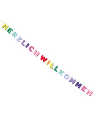 Girlande Herzlich Willkommen 2