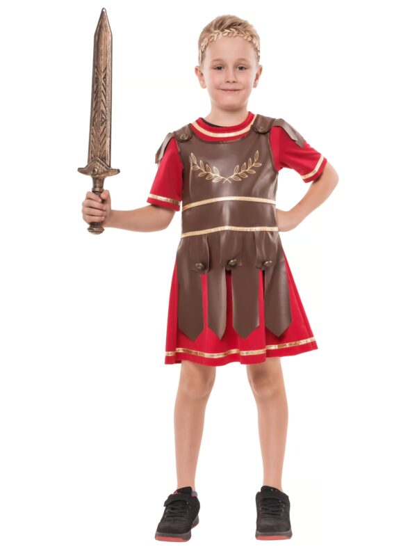 Gladiator 2-tlg. Kinder braun/rot 116/128