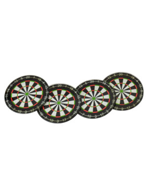 Glas-Untersetzer Dartscheibe 4er-Set Farbe: schwarz