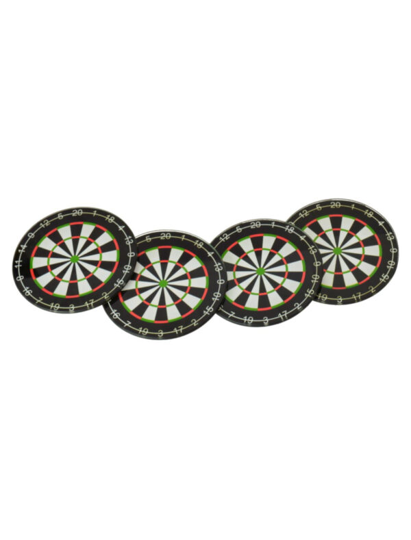 Glas-Untersetzer Dartscheibe 4er-Set Farbe: schwarz