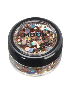 Glitzer Chunky Mystic 3g bronze Schminke für Karneval & Fasching
