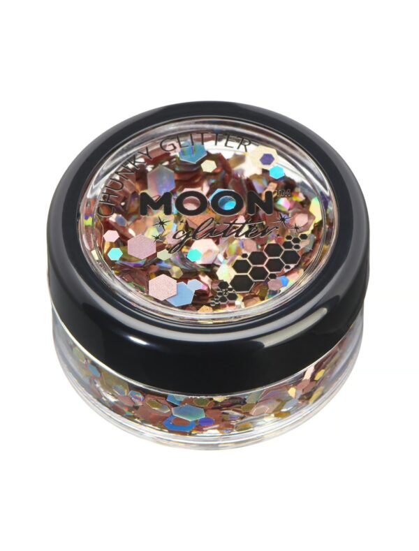 Glitzer Chunky Mystic 3g bronze Schminke für Karneval & Fasching