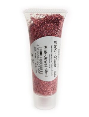 Glitzer-Gel 18ml pink Schminke für Karneval & Fasching