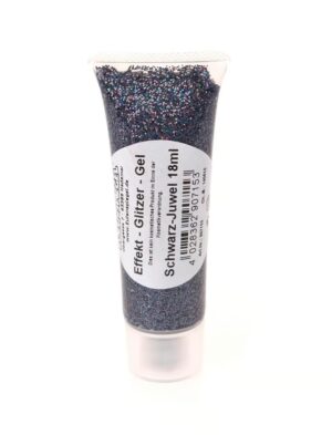 Glitzer-Gel 18ml schwarz Schminke für Karneval & Fasching