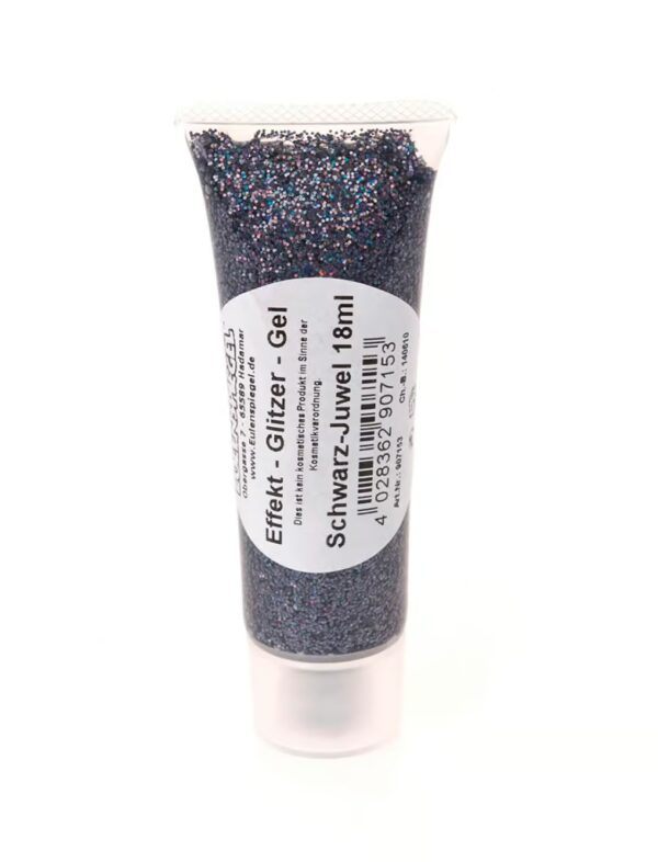 Glitzer-Gel 18ml schwarz Schminke für Karneval & Fasching