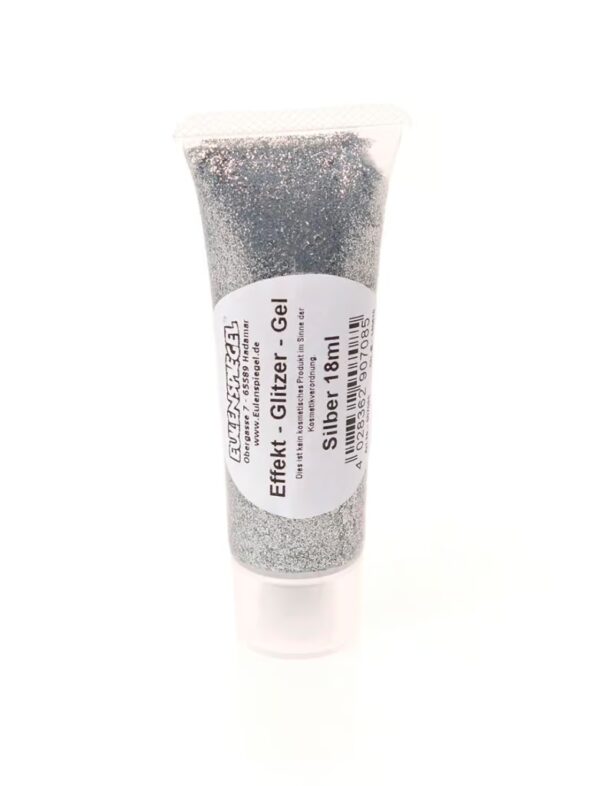 Glitzer-Gel 18ml silber Schminke für Karneval & Fasching