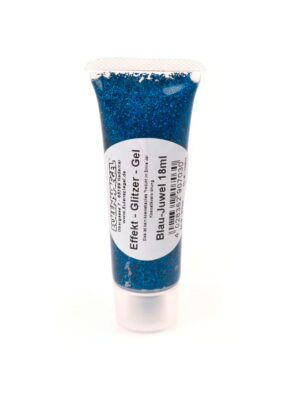 Glitzer-Gel Juwel 18ml blau Schminke für Karneval & Fasching