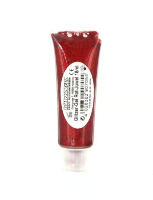 Glitzer-Gel Juwel 18ml rot Schminke für Karneval & Fasching