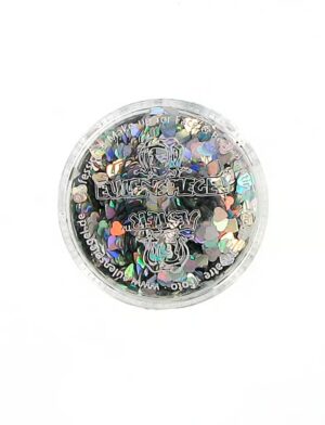 Glitzer Herzen silber 6g Schminke für Karneval & Fasching