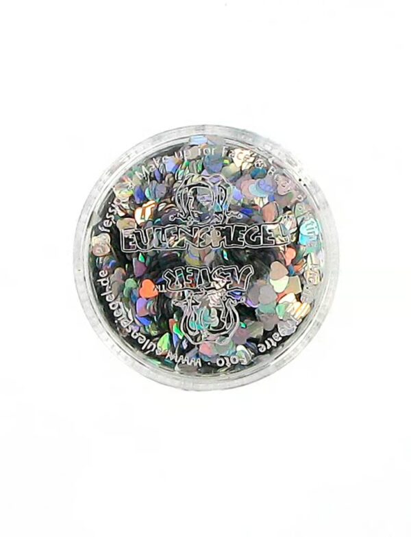 Glitzer Herzen silber 6g Schminke für Karneval & Fasching
