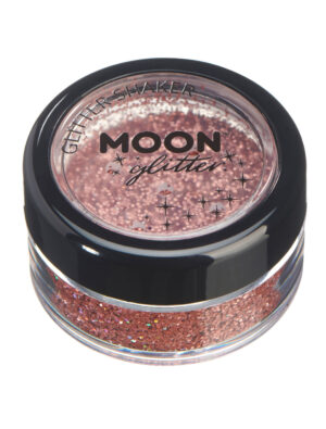 Glitzer Shaker Holographic 5g Rosegold Schminke für Karneval & Fasching