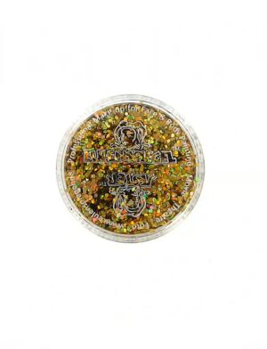 Glitzer grob Holo Juwel 6g gold Schminke für Karneval & Fasching