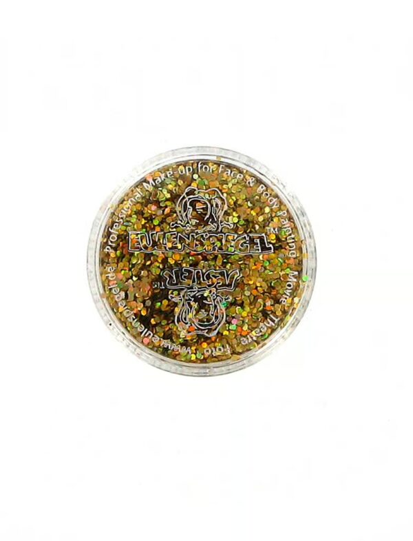 Glitzer grob Holo Juwel 6g gold Schminke für Karneval & Fasching