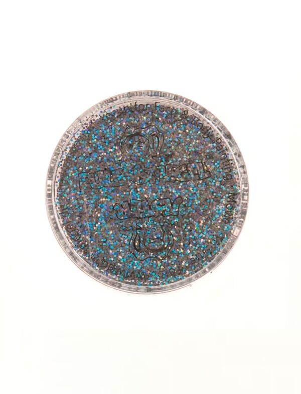 Glitzer mittel Holo Juwel 6g silber Schminke für Karneval & Fasching