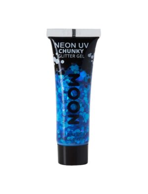 Glitzergel Chunky Neon UV 12ml neonblau Schminke für Karneval & Fasching
