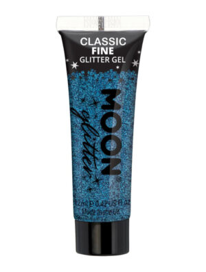 Glitzergel Classic Fein 12ml blau Schminke für Karneval & Fasching